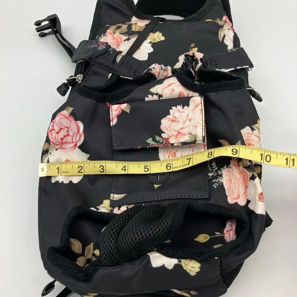 Petmolico Dog Cat Adjustable Pet Front Carrier XL Legs Out Travel Wearing Roses